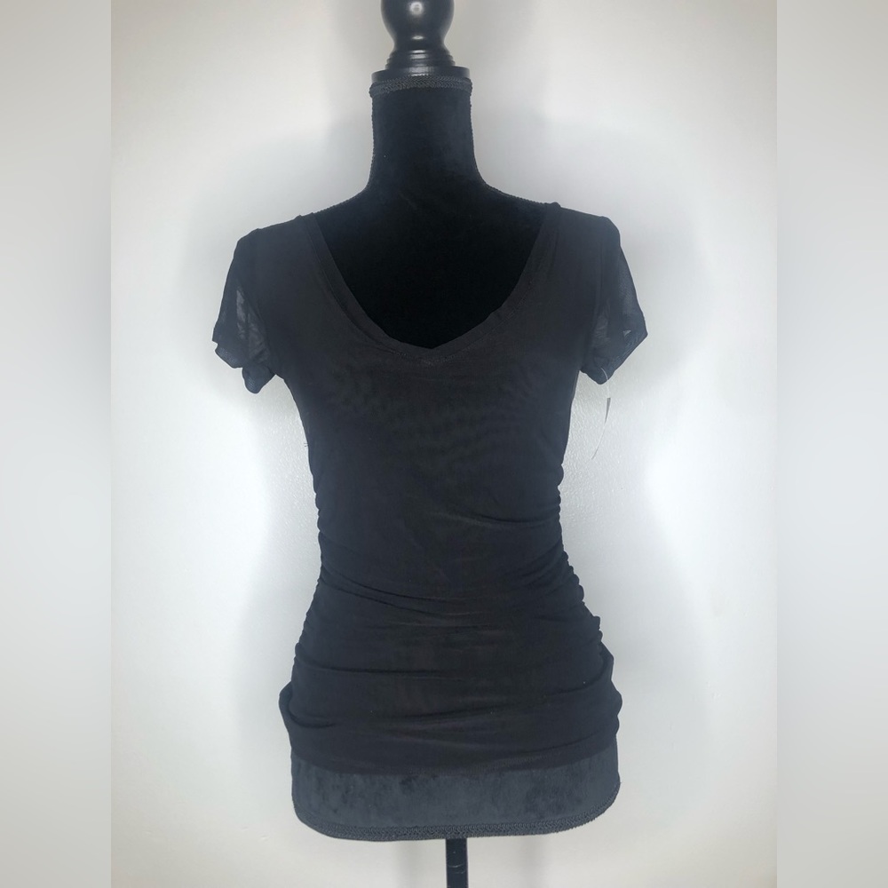 Woman black blouse